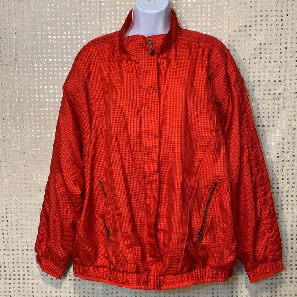 Vintage Ellesse Red Gingham Windbreaker